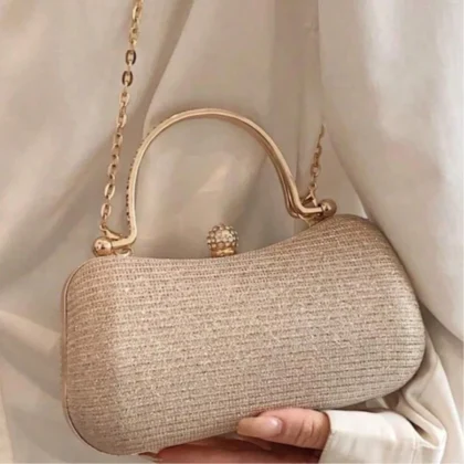 Glitter Hardshell Party Crossbody Bag With Waterproof Lining And Chain