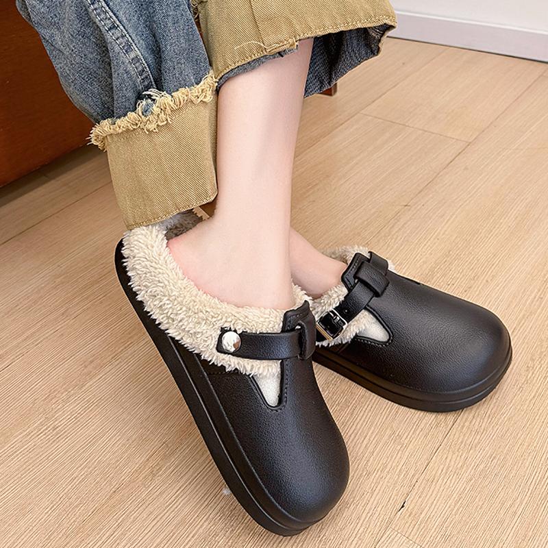 Crocs em eva peludo mules chinelos femininos para inverno - Imagem 22