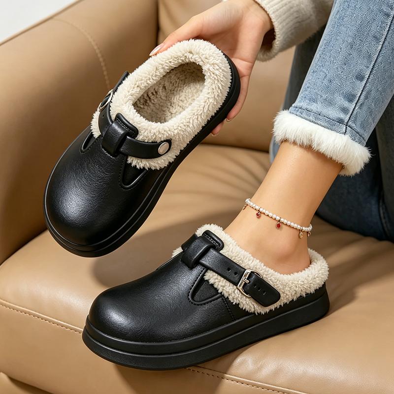 Crocs em eva peludo mules chinelos femininos para inverno - Imagem 20