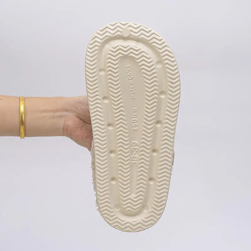 Crocs em eva peludo mules chinelos femininos para inverno - Imagem 17