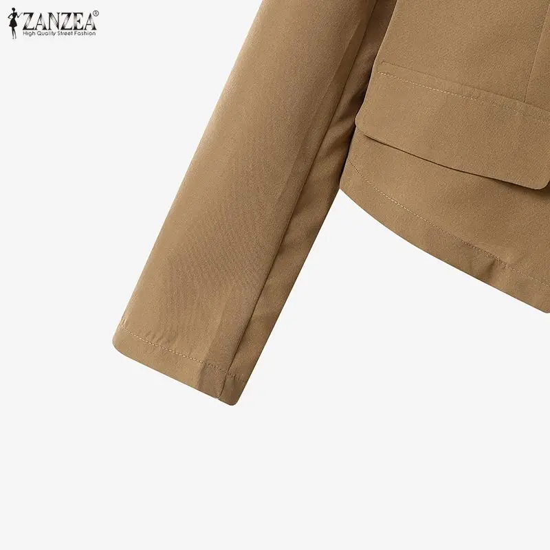 Zanzea elegante feminino 2 peças saia ternos pico lapela - Imagem 19